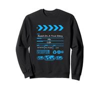 Blue Color Like A Movie Blue Graphic Sweatshirt