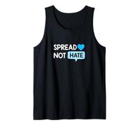 Blue Color Love Not Hate Blue Graphic Tank Top