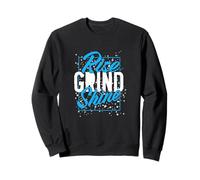 Blue Color Rise Grind Shine Blue Graphic Sweatshirt