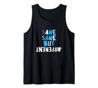 Blue Color Same-x2 But Different Blue Graphic Tank Top