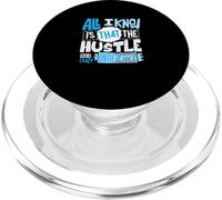 Blue Color The Hustle Looks Crazy Blue Graphic PopSockets PopGrip for MagSafe