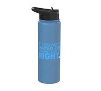 Blue Color You Can Hate Me Now Blue Graphic Stainless Steel Insulated Water Bottle