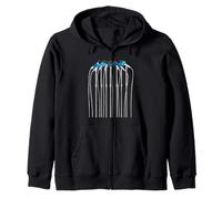 Blue Color You Know I Speak Up Blue Graphic Zip Hoodie