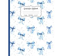 Blue Composition Coquette Notebook Blue - Cute Pastel Aesthetic with Bows | Wide Ruled | 7.5 x 9.25" | 110 Pages: An adorable preppy coquette-style ... perfect for school, journaling, note-taking!
