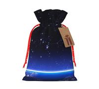 Blue Constellation Galaxy Print Drawstring Bags,Snack Bags,Storage Bags For Gift Wrapping,Party Decorations