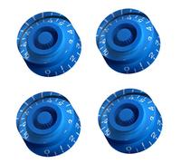 Blue Control Knobs Acrylic Volume Tone Knobs with White Words for LP Guitar