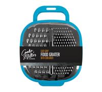(Blue) Cooke & Miller Easy Grip Mess Free Cheese Grater with Container