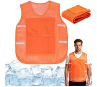 Blue Cooling Vests for Men Women Hot Weather with Breathability and Polyester Material Ice Cold Vest to Keep Cool for Men and Women in Demanding Work Environments and Outdoor Activities XL 3XL XXL 4XL