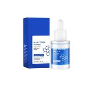 Blue Copper Peptide Anti-Wrinkle Serum | Dual-Layer Facial Essence with GHK-Cu for Firming & Deep Hydration | Lightweight, Non-Sticky Formula for Smoother, Plumper Skin | 30ml / 1.0 Fl Oz (1 PC)