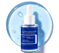 Blue Copper Peptide Bakuchiol Serum - Korean Peptide Plumping Serum with GHK-Cu 0.5% & Bakuchiol 0.25%, Firming & Anti-Aging Care for Smoother, Fuller-Looking Skin, 1.01fl oz，1pc