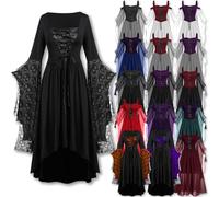 Blue Corset Dress, Womens Halloween Costume Funny, Steam Punk Costume Adult Women, 5Xl Halloween Costumes, Halloween Sale, White Skater Dress, Adult Halloween Outfits, Medieval Dress Women