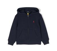 Blue Cotton Blend Hooded Jumper - male - Polo Ralph Lauren - Kids Sweatshirts - Blue - M - Kids M