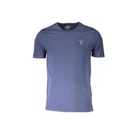 Blue Cotton Logo Tee V-Neck - male - Aeronautica Militare - T-Shirts - Blue - M - Tops M