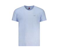 Blue Cotton Men T-Shirt Crew Neck - male - Tommy Hilfiger - T-Shirts - Blue - S - Tops S