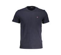Blue Cotton Men T-Shirt - male - Napapijri - T-Shirts - Blue - 3XL - Tops 3XL