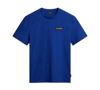 Blue Cotton Short Sleeve T-Shirt - female - Napapijri - T-Shirts - Blue - L - Tops L