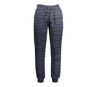 Blue Cotton Sports Trousers with Contrasting Details - male - Cavalli Class - Sweatpants - Blue - XL - Trousers XL