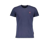 Blue Cotton T-Shirt, male, La Martina, T-Shirts, Blue, M, Tops M