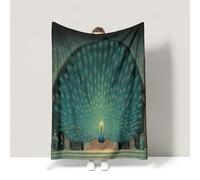 Blue Couch Blanket Gorgeous Elegant Dreamy Exquisite Blanket Fluffy Soft Warm For children teenagers adults and the elderly Queen (200 x 200 CM)