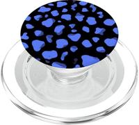 Blue Cow Print Pattern, Classic Western Cow Spot Design PopSockets PopGrip for MagSafe