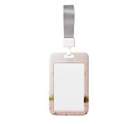 Blue Cowboy Boots Flowers Sliding Id Badge Holder Hard Plastic Work Card Case Name Tag Protector for Nurses Office