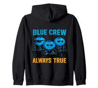 Blue Crew Always True Blueberry Gangsta Thug Fruit Zip Hoodie