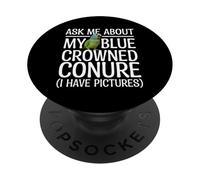 Blue Crowned Conure Birdkeeper Ask Me Blue Crowned Conure PopSockets Adhesive PopGrip