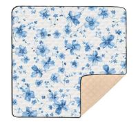 Blue Crush Soft Thick Baby Play Mat for Indoor Outdoor 1-Piecing Baby Kick Crawling Mat for Babies Infants Toddlers, 50'' x 50''