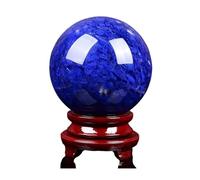 Blue Crystal Ball Rough Stone Smelting Home Office Feng Shui Ornaments for Divination Camera Photo Shoot Landscape Decoration,Blue-10cm/3.9in Gemstone Stone