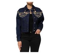 Blue Crystal Embellished Denim Jacket - female - Dolce & Gabbana - Denim Jackets - Blue - M - Jackets M