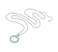 Blue Crystal Pendant Necklace - female - Swarovski - Necklaces - Gray - ONE SIZE - Accessories ONE SIZE
