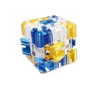 Blue Cube 3D Maze Puzzle 3D Ball Maze with Rolling Balls, Brain Training Toy with Spatial Awareness for Stress Relief and Developing Logic