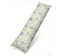 Blue Cushion Covers 40 x 120 Flowers Large Cushions Cover Soft Velvet Rectangle Cushion Covers Autumn Decorations Pillow Cases Lumbar Pillowcase Home Bedroom Sofa Living Room Decor Long Pillow C-6
