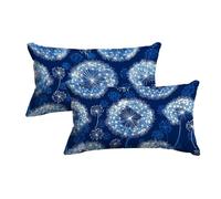 Blue Cushion Covers 50 x 80, Dandelion Pillow Cases 2 Pack - Rectangle Cushion Covers with Invisible Zipper, Decorative Pillow Cases, Pillowcases for Sofa Couch Bed Living Room, Home Decor -7660