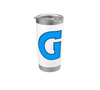 Blue Custom Personalized Letter G Monogram Stainless Steel Insulated Tumbler