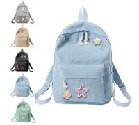 Blue,Custom School Bag with Cotton Rope Woven, Personalized Corduroy Backpack for Girls & Boys, Monogram Book Bag And Back To School Gifts