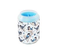 Blue Cute Bird Stars Reusable Paw Washer Cup Soft Silicone Brush Feet Cleaning Machine Suitable for Small, Medium, Large Breed Dogs limpiador de patas para perros