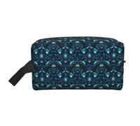 Blue Cyber Crab Print Toiletry Bag for Men Women, Travel Toiletries Bags Cosmetic Bag, Hanging Toiletry Shaving Bags for Travel Accessories