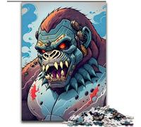 Blue Cyborg Ape 1000 Pieces Puzzle Gifts Wooden Jigsaw Puzzles for Mother'S Day, Birthdays, Christmas size 50x75cm