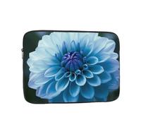 Blue Dahlia Flower Laptop Sleeve for Women Men, 10 Inch Waterproof Laptop Bag Lightweight Notebook Computer Cover Bag