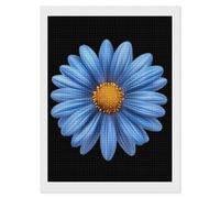 Blue Daisy Flower Diamond 5D Painting Kits for Adult Beginners Square Full Drill DIY Wall Art Craft Decor Gift 12"x16"
