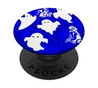 blue damask ghost halloween paranormal apparition sinister PopSockets Adhesive PopGrip