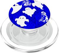 blue damask ghost halloween paranormal apparition sinister PopSockets PopGrip for MagSafe