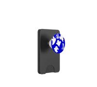 blue damask ghost halloween paranormal apparition sinister PopSockets PopWallet for MagSafe