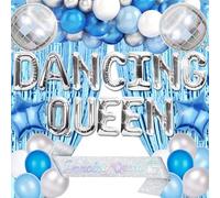 Blue Dancing Queen 17 Birthday Decoration Dancing Queen 17 Party Decorations Mamma Mia Disco Birthday Party Decors 70s Disco Decoration