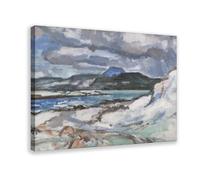 Blue Day, Iona by Samuel John Peploe - Vintage Scottish Seascape Print, Iona Seaside Fine Art, Colourist Landscape Prints Posters Canvas Deco Painting