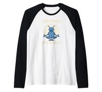 Blue Death Feigning - Resilient Beetle Design for Nature Raglan Baseball Tee