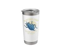 Blue Death Feigning - Resilient Beetle Design for Nature Stainless Steel Insulated Tumbler