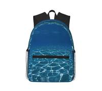 Blue Deep Ocean Stylish Travel Backpack Lightweight Laptop Backpack With Water Protection For College Work Work Black, One Size, Black, Rozmiar uniwersalny