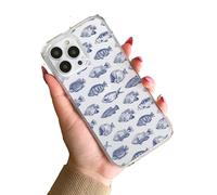 Blue Deep Sea Ocean Fish Silicone Y2K Clear TPU Custom Compatible With iPhone 11 12 13 14 15 16 16E 17 XR X SE 7 8 Air Pro Max Plus Mini S22 S23 S25 S26 Case Personalised Name Cover